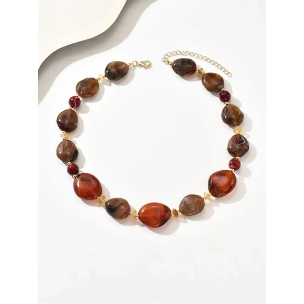 Boho beaded necklace N2120